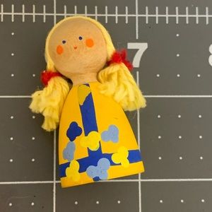 Vintage Peg Doll - Made in sweden